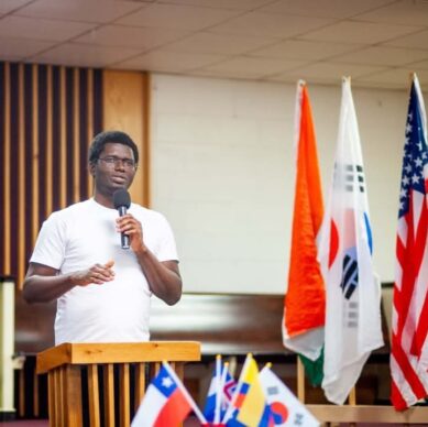 Speaking at a International event